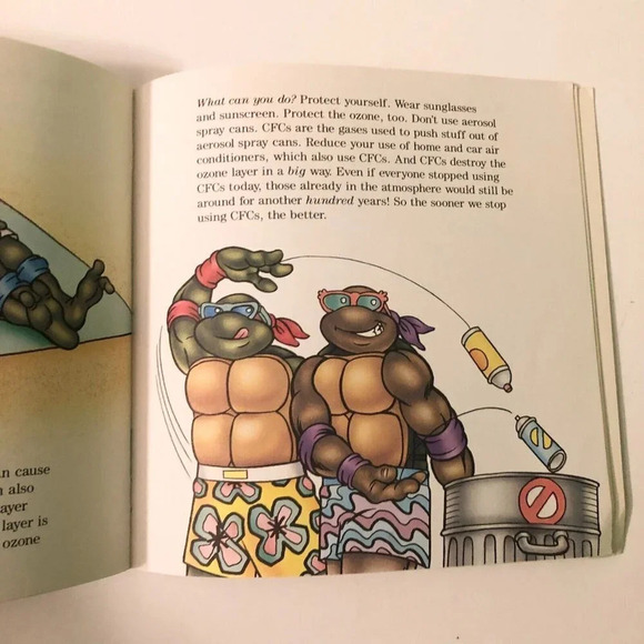 Vintage 1991 TMNT Teenage Mutant Ninja Turtles ABCs For a Better Planet Book - Picture 13 of 16